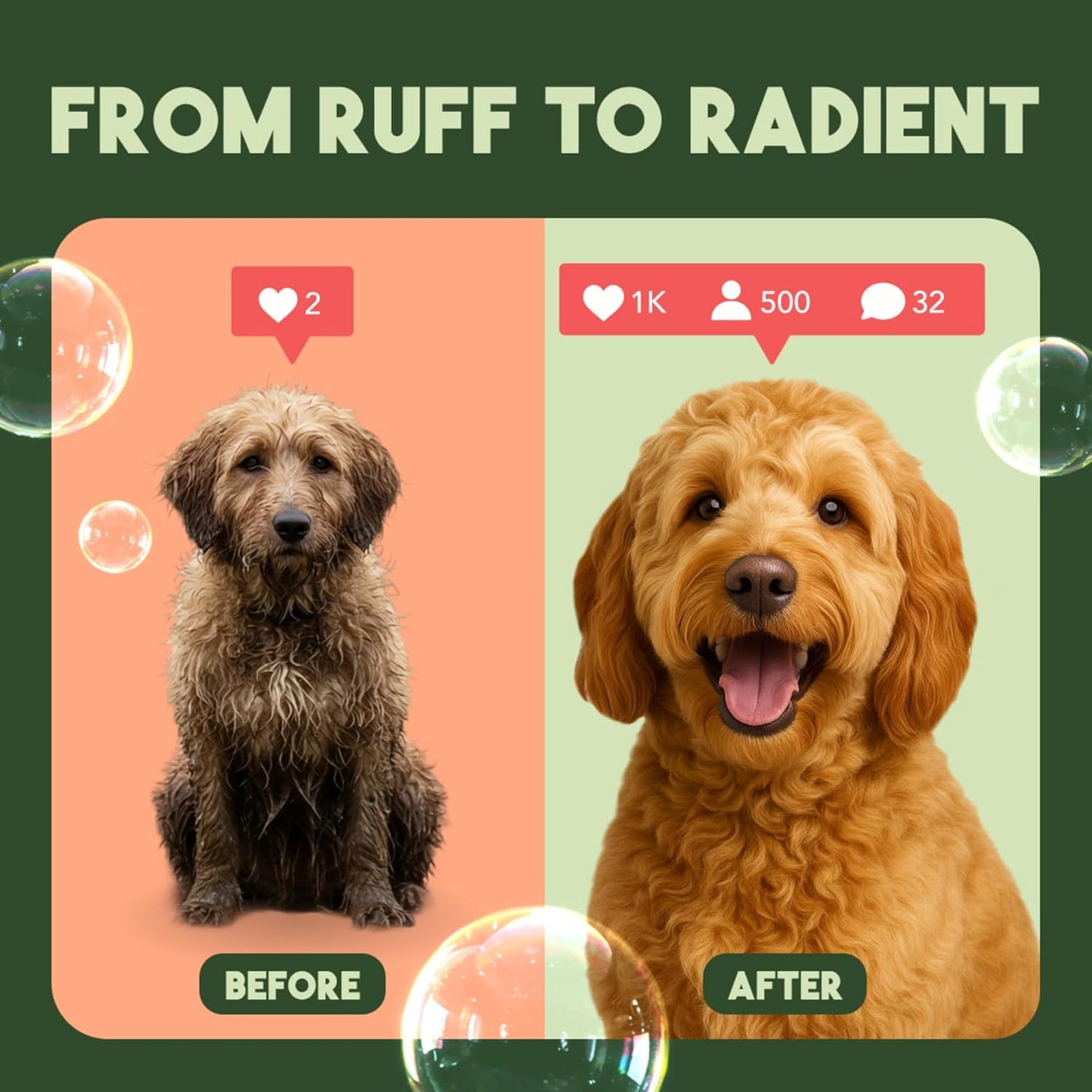 TropiClean 2-in-1 Dog Shampoo and Conditioner, Moisturizing Dog Detangler, Puppy Safe, Made in the USA, Papaya Scent, Cat & Kitten Safe, 20oz.