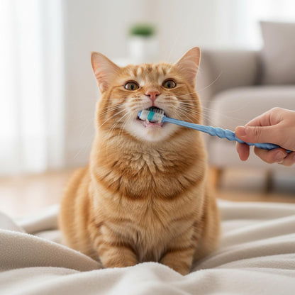 4pcs 360-Degree Pet Toothbrush for Dogs, Cats, and Puppies - Soft Bristle Small Dog Toothbrush in Purple, Pink, Blue, Green