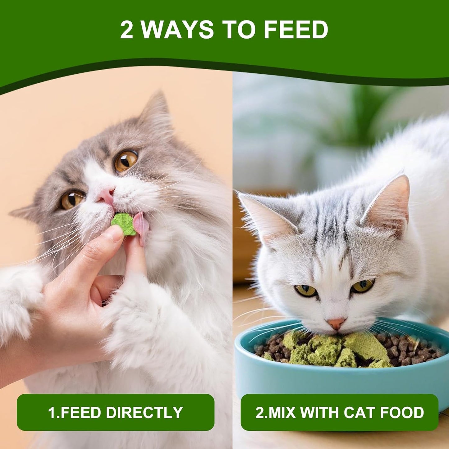 80g Cat Grass Treats for Indoor Cats, Freezed Drying Cat Grass Teething Stick for Hairball Remove Treatment Teeth Cleaning and Dental Care, Edible Kitty Chew Toy Snack