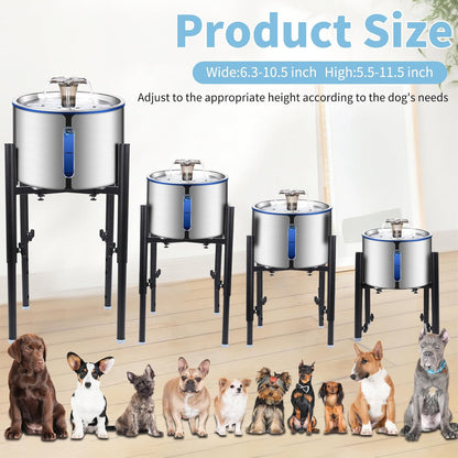 Adjustable Stand for Dog Water Fountains and Pet Slow Water Feeder - Compatible with Automatic Water/Food Dispensers | Width and Height Elevated Holder for Dog Water Bowl Dispenser