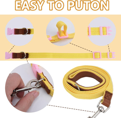 Mini Monkey Leash, Adjustable Monkey Strap with Belly Bands and Matching Leash for Marmoset Monkey, Maximum Dimension 5.7 Inches for Monkey, Comfortable and Durable