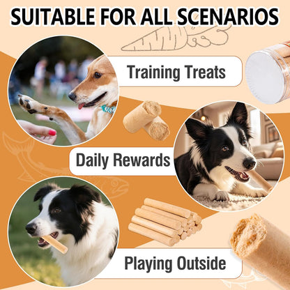 75g Dehydrated Salmon Sticks for Dog,Natural Salmon and Carrots,Easy to Digest and High Protein,for Daily Dog Training and Dental Healthy
