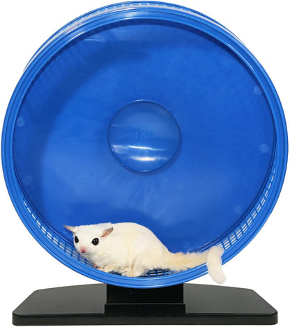 Silent Runner Pro | Sugar Glider Exercise Wheel (Black with Attachment)