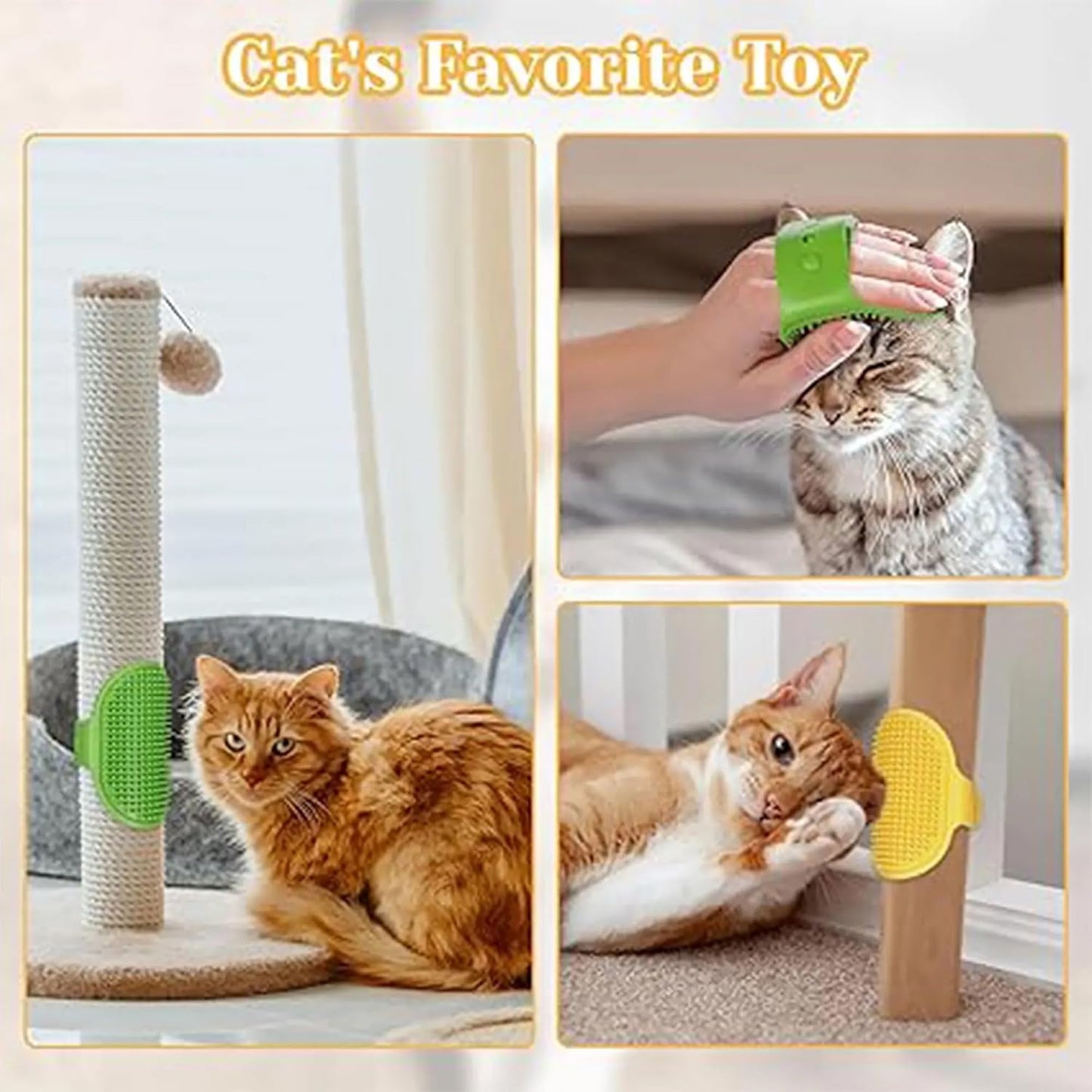 Self Cleaning Slicker Brush, Dog Cat Bunny Pet Grooming Shedding Brush, Easy to Remove Loose Undercoat, Pet Massaging Tool Suitable for Pets with Long or Short Hair (Yellow)