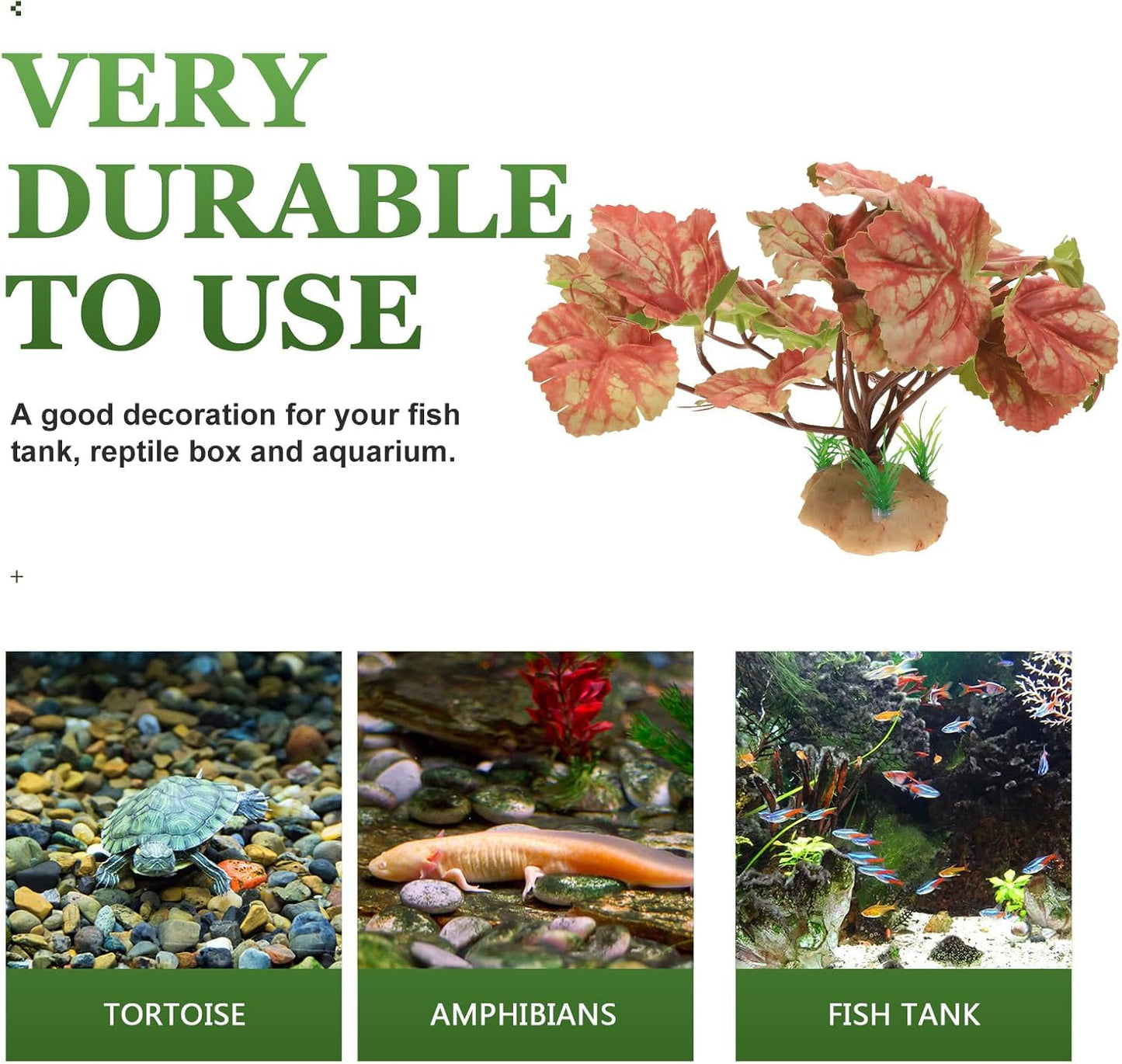 Reptile Tank Plants Decor Artificial Climbing Vines Simulation Plant Ornament for Terrarium Habitat Greenery for Lizards and Amphibians