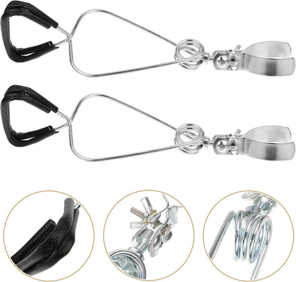 2Pcs Adjustable Clamp Lamp Holders Heat Lamp Bracket Flexible Dome Clamps for Reptile Habitat Lighting Fixtures