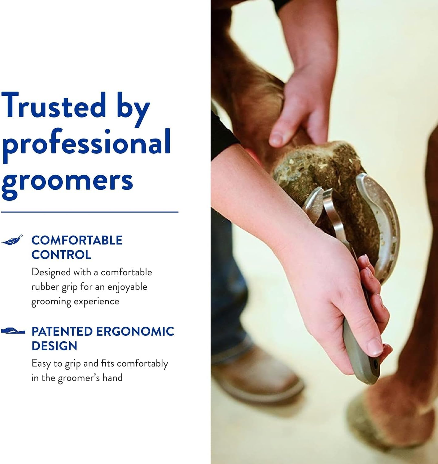 WAHL Professional Animal Equine Grooming Horse Hoof Pick (#858710) - Horse Hoof Pick for Grooming - Ergonomic, Comfort Rubber Handle - Horse Cleaning Tool - Black