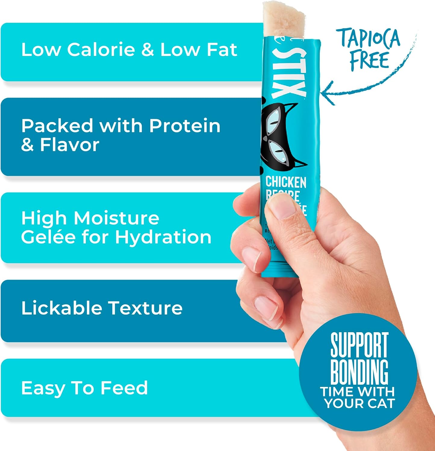 Tiki Cat Stix Gelee Wet Cat Treats, Chicken, 3 oz. Pouch (12 Count) (Pack of 2)