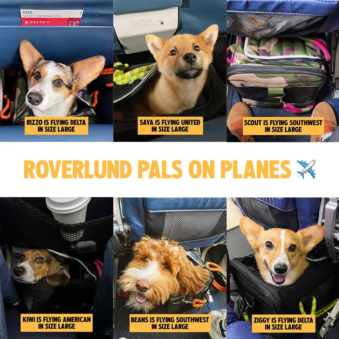 ROVERLUND Airline-Compliant Pet Carrier | Includes Leash | for Pets up to 20lbs