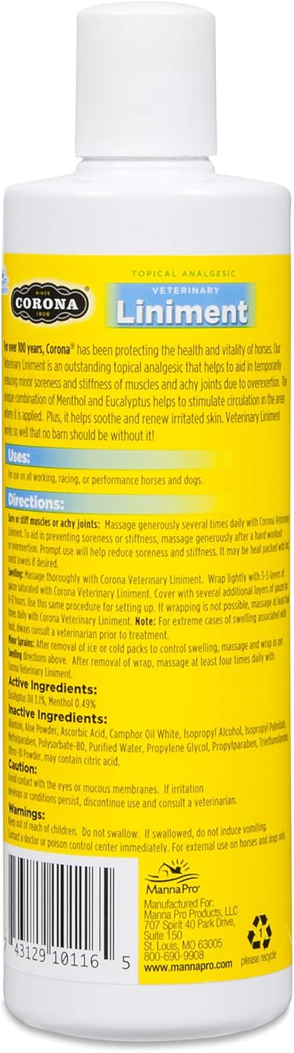 Manna Pro Corona Topical Analgesic Veterinary Liniment 16oz