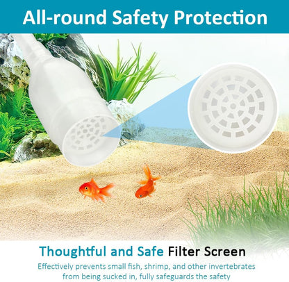 Aquarium Gravel Cleaner Fish Tank Hand Siphon Vacuum Water Changer Cleaning Tools for Fish Tank
