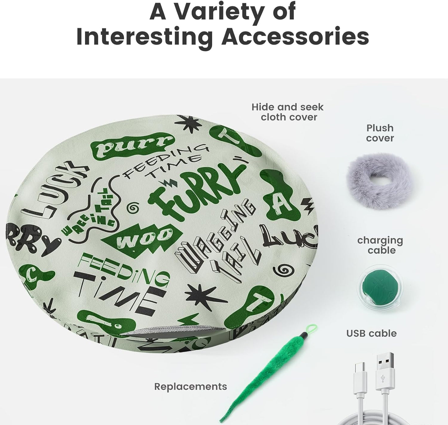 Gardner Pet Interactive Cat Toys Ball,Self Moving Ball in Play Mat,Tap Activation Moving Toy Hide and Seek Exercise Kicker Mouse Catching Game for Indoor cat,Real Bird Calls,28 Inch Mat(Without holes)