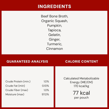 Stella & Chewy's Human-Grade Grass-Fed Beef Bone Broth for Dogs - Joint & Gut Health Liquid Food Topper with Collagen & Turmeric, 16 Fl Oz Resealable Pouch