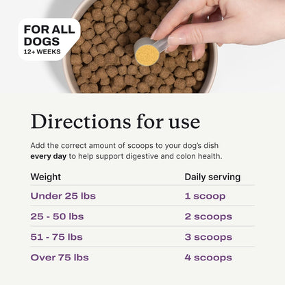 PetLab Co. Pumpkin Fiber for Dogs – Dog Probiotics Powder – High Fiber Supplement with Pumpkin, Apple, Psyllium & Mushrooms – Supports Digestion, Gut Health & Regular Bowel Movements – 30 Scoops