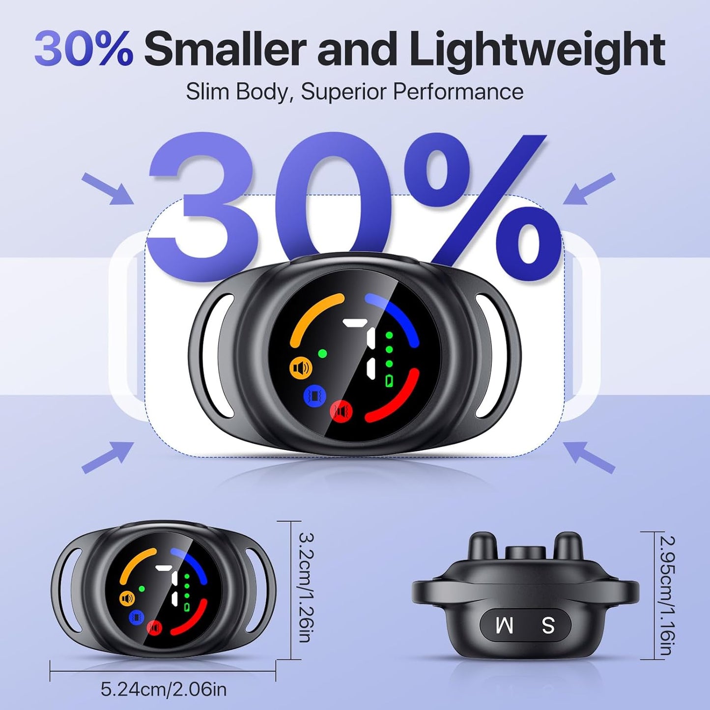 Bark Collar for Small Medium Dogs, Dog Bark Collar with Beep Vibration, IP67 Waterproof Rechargeable Barking Collar with 7 Adjustable Sensitivity (Classic Black)