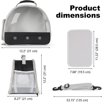 Bearded Dragon Travel Carrier,Lizards Carrier, Small Animal Travel Carrier for Sugar Glider Hedgehog Rat Parrot Bird Guinea Pig, Portable Guinea Pig Travel Bag for 2