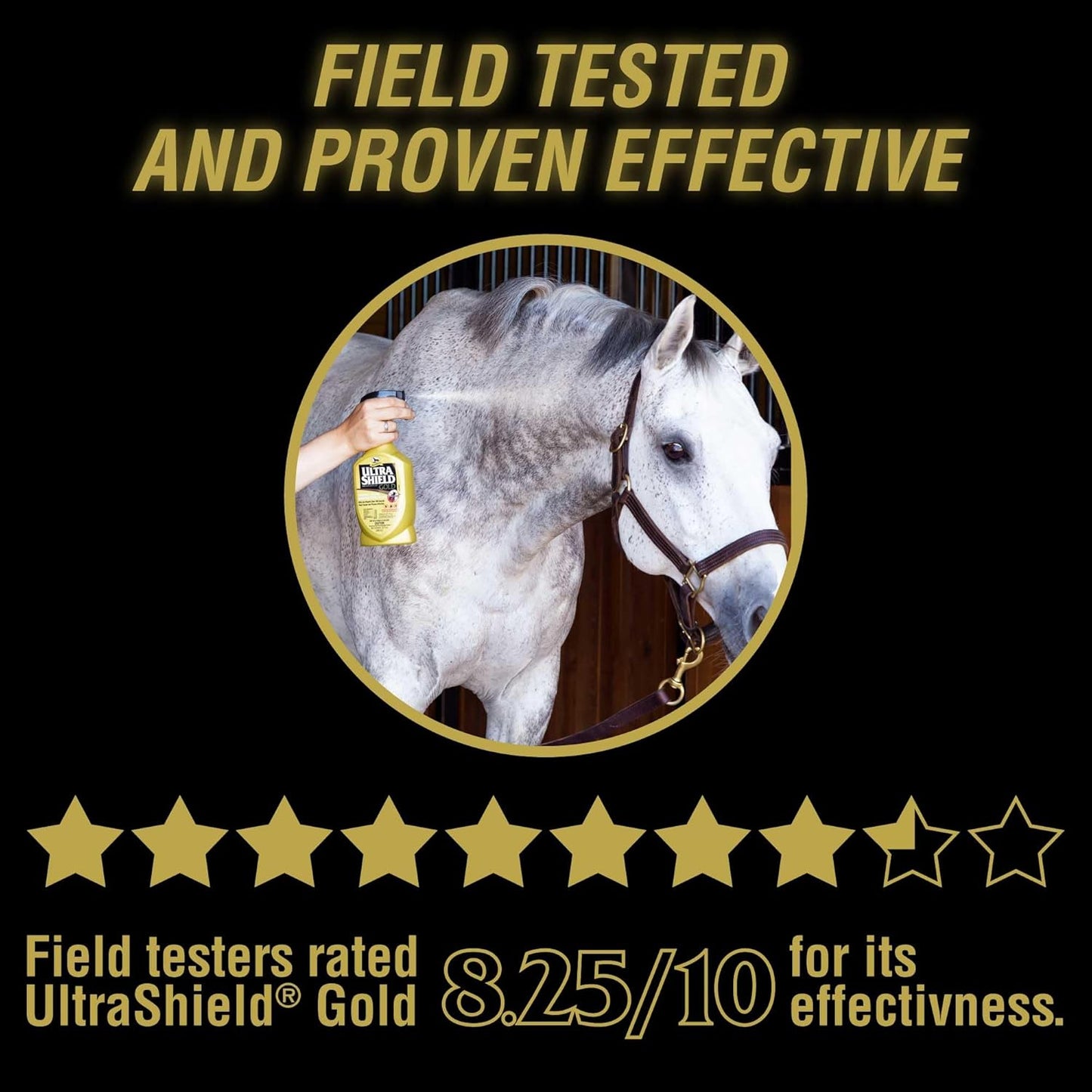 Absorbine UltraShield Gold 128oz Insecticide & Repellent for 100+ Insects, Use on Horses