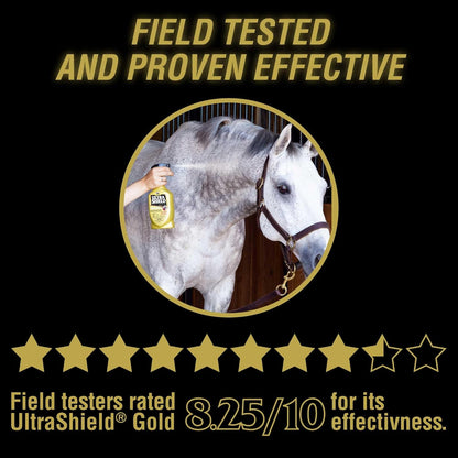 Absorbine UltraShield Gold 128oz Insecticide & Repellent for 100+ Insects, Use on Horses