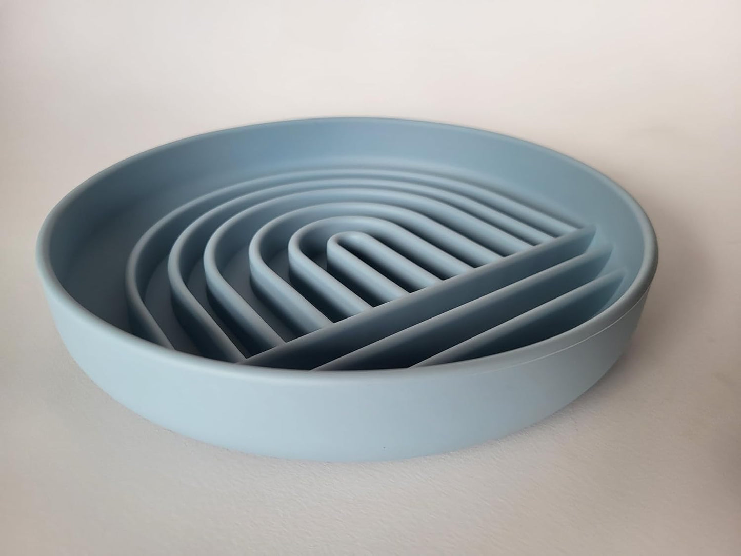 Modern Rainbow Pet Slow Feeder Bowl, Silicone Slow Feeder for Dogs & Puppies, Slow Eating, Modern Lick Mat Design, Reduces Gulping, Dishwasher Fit, for All Breed, Durable Mealtime Puzzle (Sky)