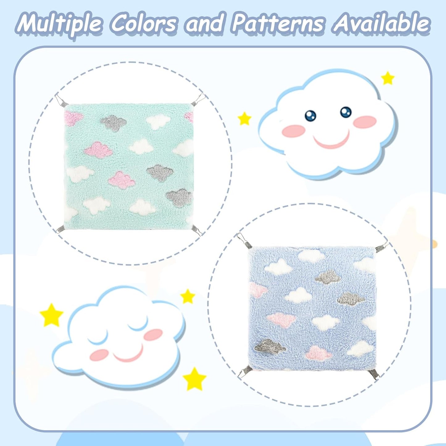 2 Pcs of Rat Hammocks Small Animal Hammock Rat Bed Guinea Pig Hammock Rats Cage Accessories for Small Animals Chinchilla Parrot Sugar Glider Ferret Squirrel