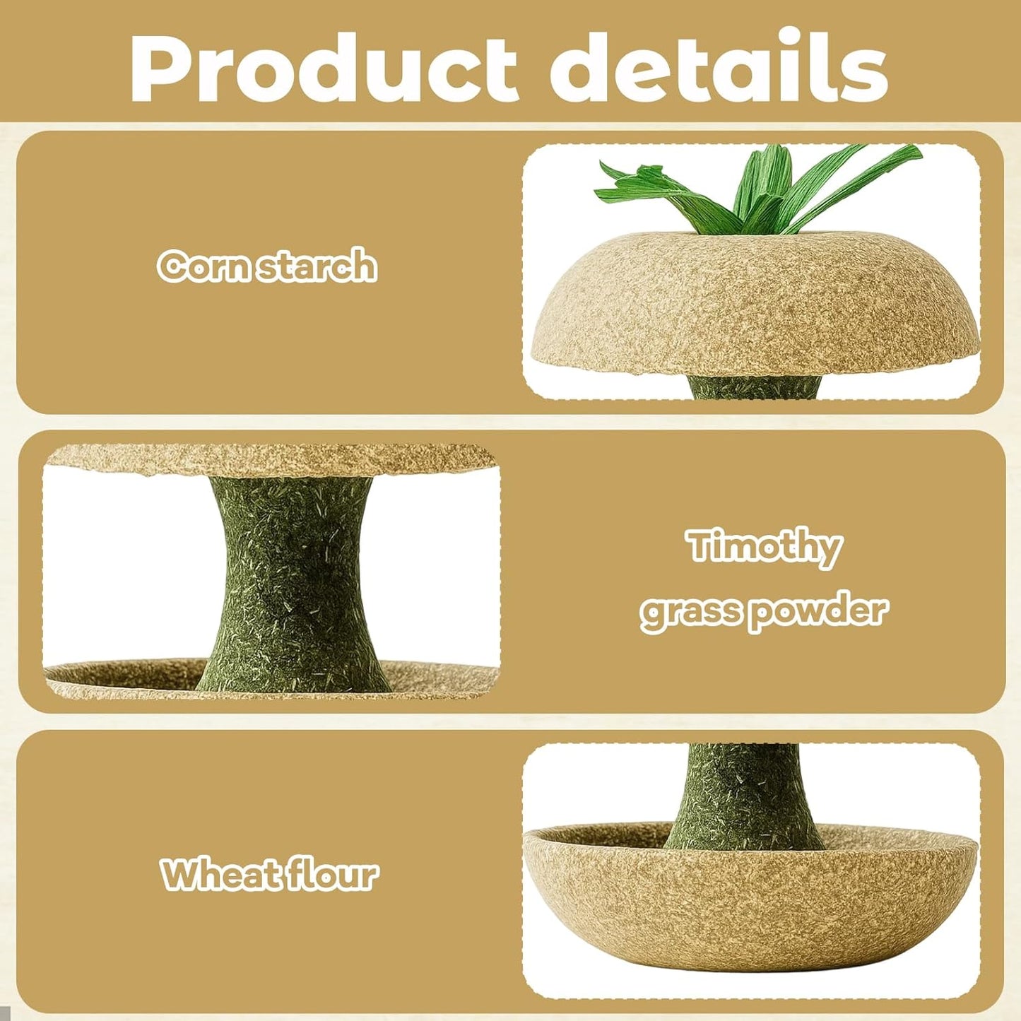 Hamster Stuff, Rabbit Chew Toys, Rat Toys, 2 Chew Sticks and 1 Apple Core, Small Animal Teeth Care, Natural Wood Material