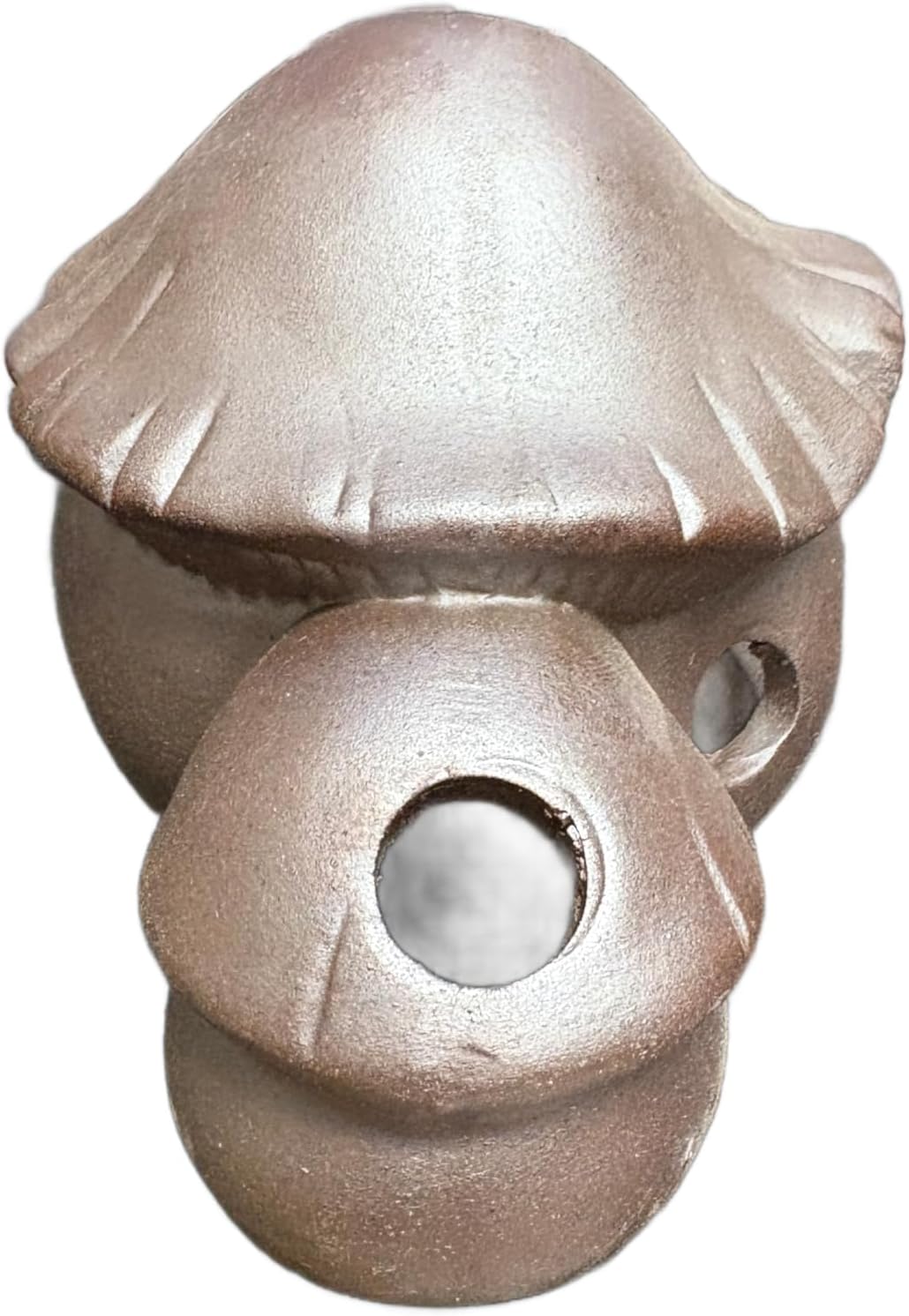 Dark Ceramic Aquarium Ornament Decor Fish Hide for Fresh or Saltwater Aquariums - Mushroom House - (4.75" x 3.25" x 3.5")