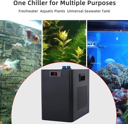 Aquarium Chiller 160L/300L/500L Fish Tank Jellyfish Aquarium Hydroponic Cooler Aquarium Water Chiller Fish Tank Cooling Machine (500L)