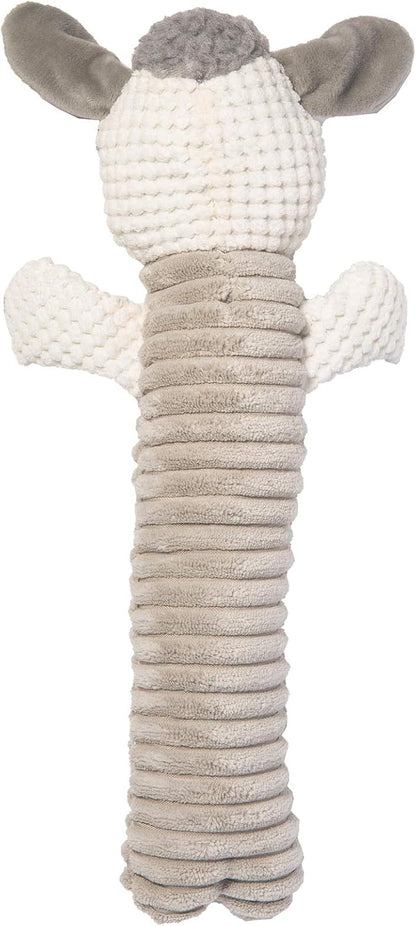 Best Pet Supplies Log Plush Dog Toy, Squeaky Dog Toy with 3 Textures and 2 Squeakers, Interactive Dog Toys for Small and Large Breeds - Sheep, Monkey and Cow Bundle, Large