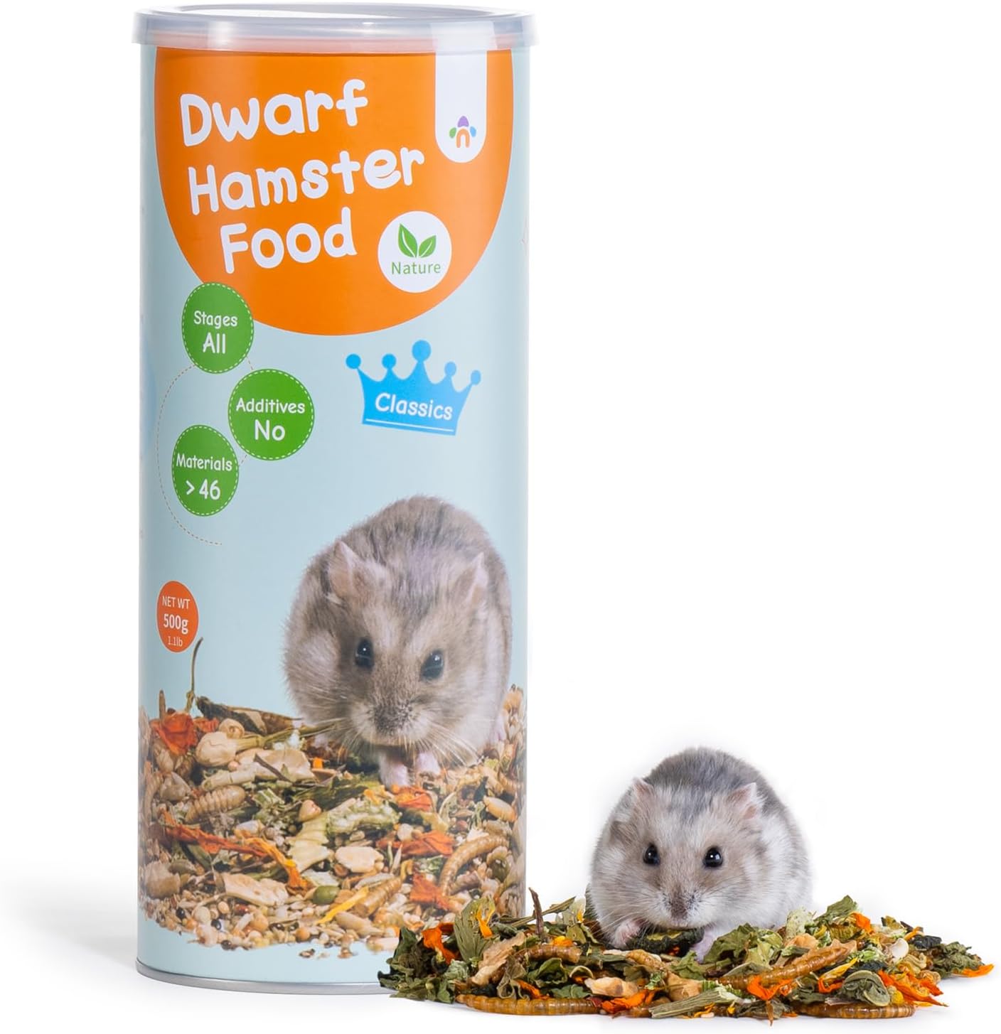 Niteangel Hamster Food & Treats Toy - Small Animal Natural Food for Syrian Golden Dwarf Robo Hamsters or Other Small-Sized Pets