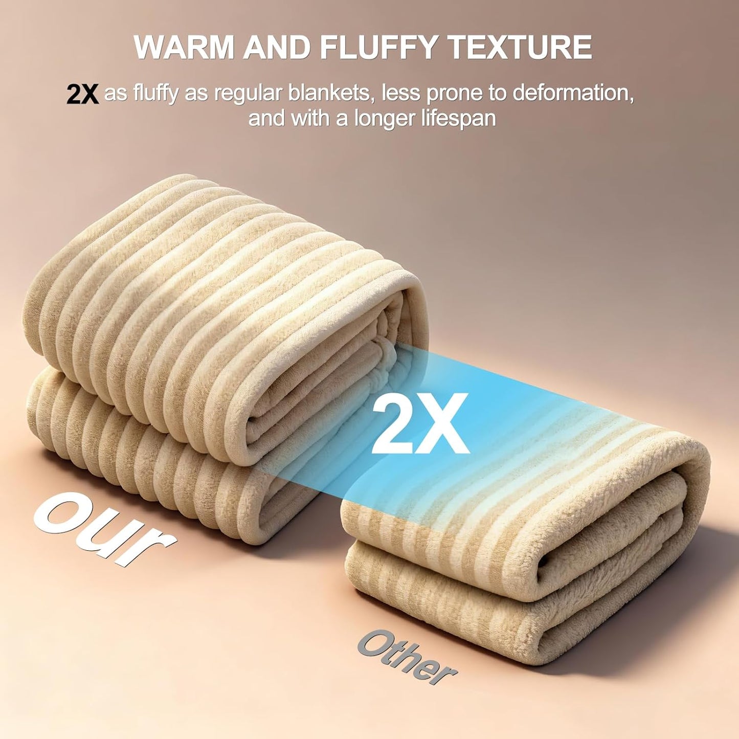 Waterproof Dog Blanket for Large Dogs, Washable Soft Puppy Cat Blanket Flannel Cotton Velour for Sofa Couch Protector, Comfort & Security Reversible Bed Protection for Pet, 60"X80", Khaki