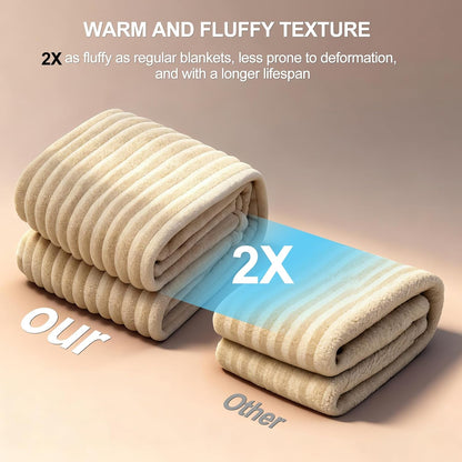 Waterproof Dog Blanket for Large Dogs, Washable Soft Puppy Cat Blanket Flannel Cotton Velour for Sofa Couch Protector, Comfort & Security Reversible Bed Protection for Pet, 60"X80", Khaki