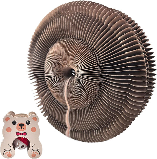 Cat Scratcher Board Toy,Playful Kitten Cardboard Scratcher - Accordion Shape Scratching Toy,for Indoor Outdoor Home Farmhouse Apartment Garage Backyard Balcony Living Room Bedroom