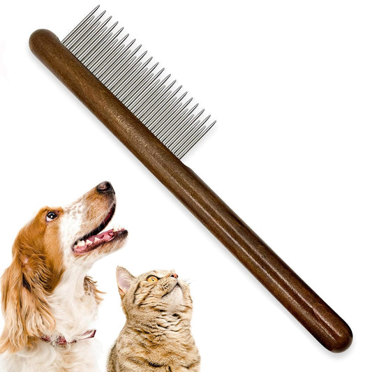 Wooden Dog Cat Flea Comb for Small Pets,Gift for Pet Owners