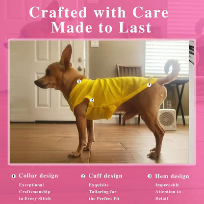 2 Pack Solid Color Dog Shirts - Lightweight, Quick Dry, Breathable Pet T-Shirts for Small to Large Dogs - Stretchy, Durable, Ideal for All Seasons and Holidays.Rose red&Yellow S