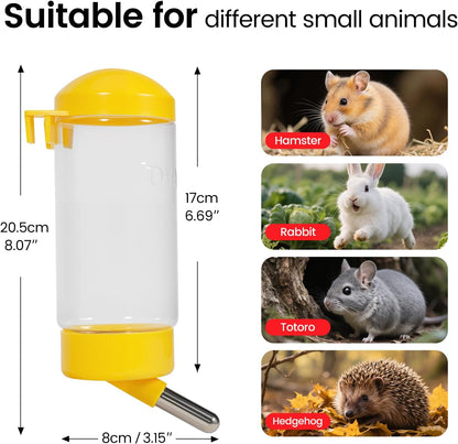 3PC 14OZ Guinea Pig Water Bottle No Drip Small Animal Water Dispenser Hanging Rabbit Water Bottle Hamster Water Feeder Bottle for Rabbit Chinchilla Squirrel Ship by Random Color
