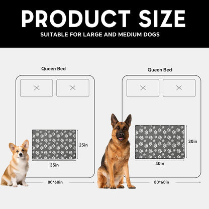HOMBYS Double-Sided Indestructible Dog Blanket 40"x30", Chew Proof Tear-Resistant Pet Blanket for Aggressive Chewers, Duranble Furniture Protector for Sofa Bed & Crate, Grey