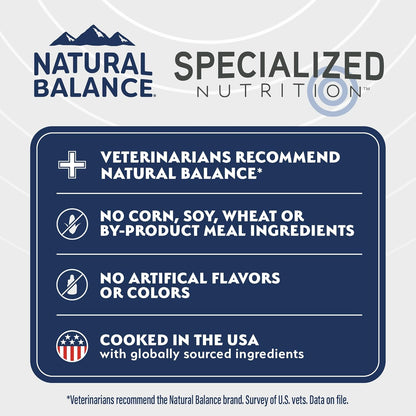 Natural Balance Specialized Nutrition Dry Dog Food with Chicken and Oatmeal for Dogs, Small Breed Digestive & Joint Health, Natural Ingredients with Added Vitamins & Minerals - 12 lbs