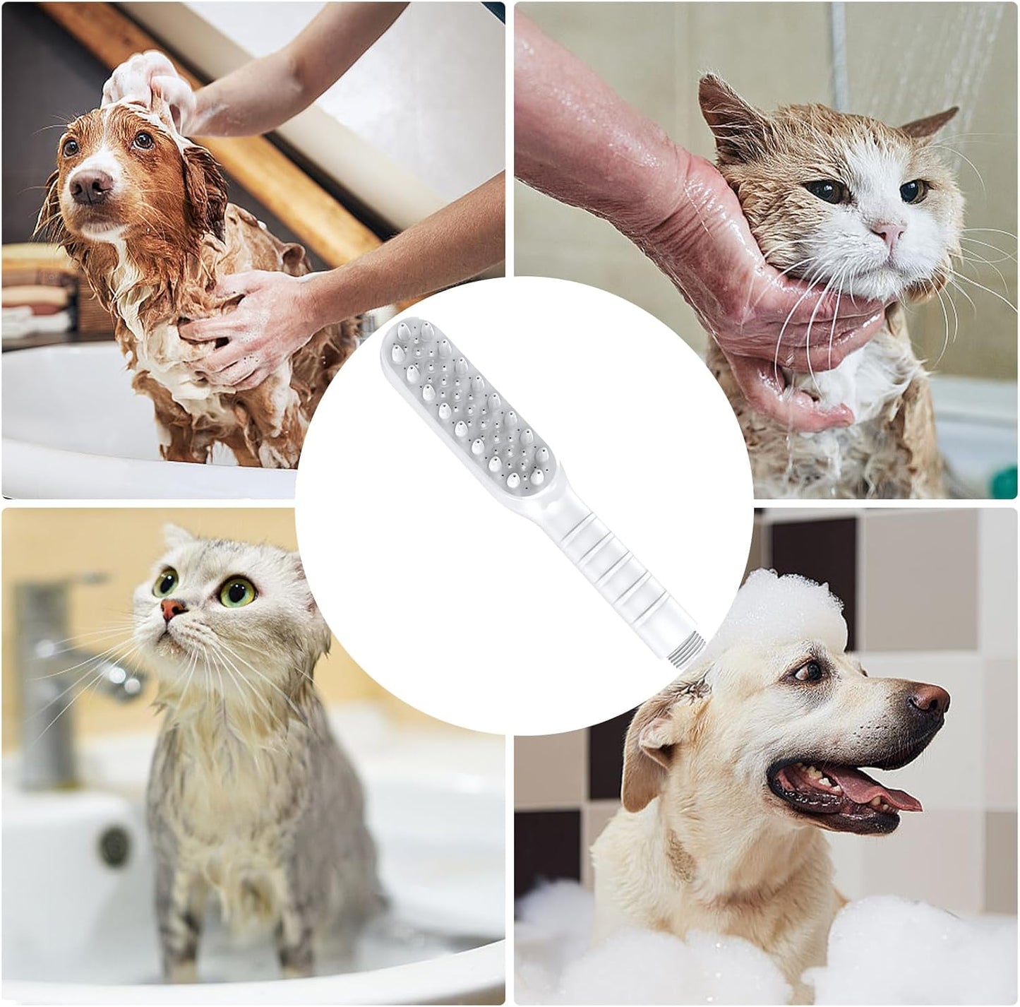 Pet Shower Sprayer – Bathing Sprayer Massage Showerhead For Dogs, Pet Showerhead For Combing And Grooming | Ideal For Garden, Yard, Bathroom, Camping, Outdoor Cleaning, Pets Care, Bath Time, Travel