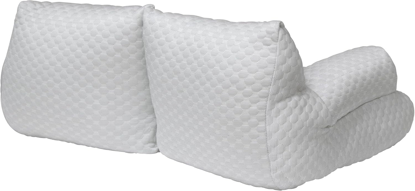 Paws & Purrs Cooling Pet Sofa Bed for Small Dogs or Cats, Breathable Fabric, Supportive Bolsters, Removable Washable Cover, Non-Slip Base, Sofa Pet Lounger Includes Mini Play Cushion, Light Gray