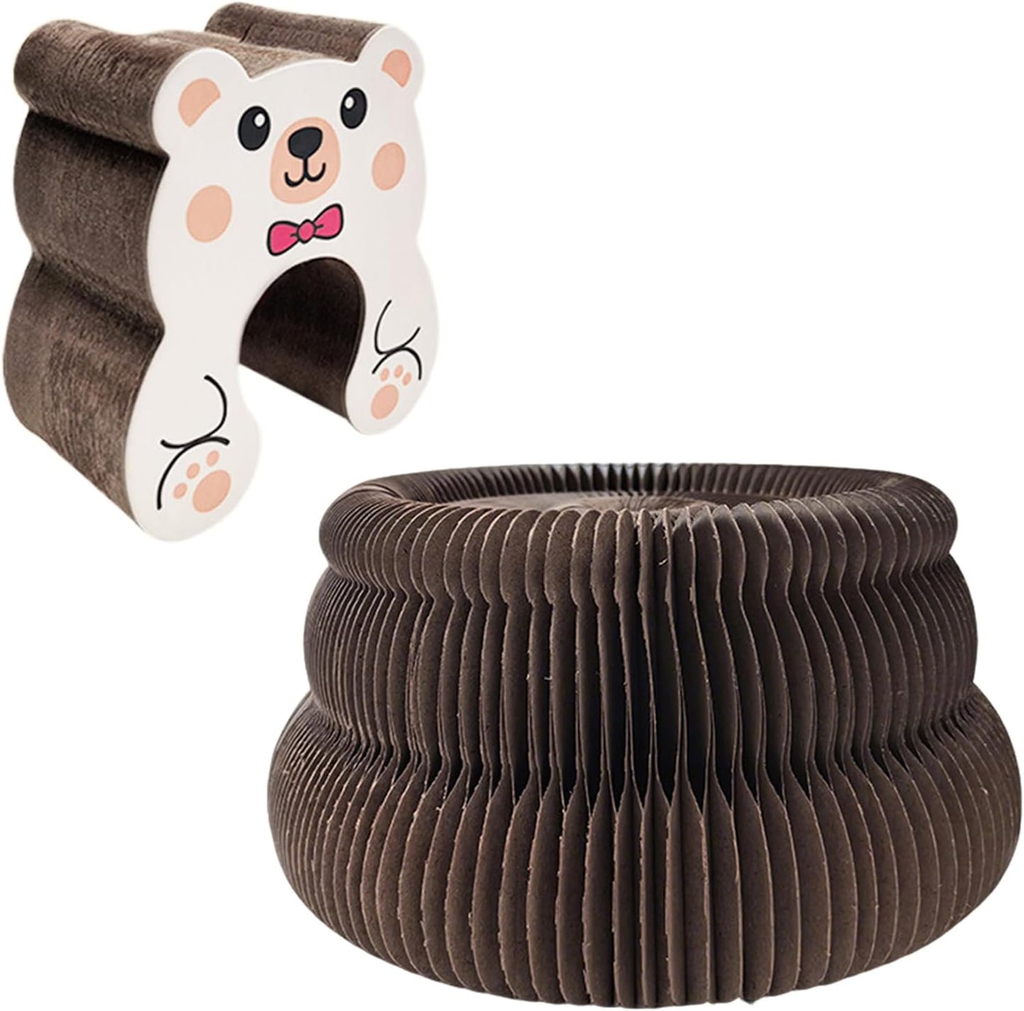 Cat Scratching Board Toy - Playful Kitten Cardboard Scratcher - Accordion Design Scratch Board,for Indoor Outdoor Home Farmhouse Apartment Garage Backyard Balcony Living Room Bedroom