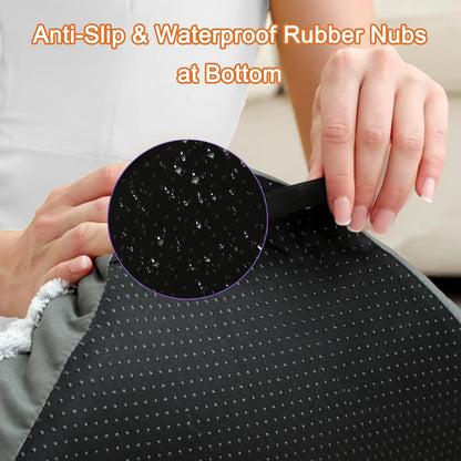 POCBLUE Deluxe Washable Dog Bed for Large Dogs Dog Crate Mat 35 Inch Comfy Fluffy Kennel Pad Anti-Slip for Dogs Up to 60 lbs, 35" x 23", Grey