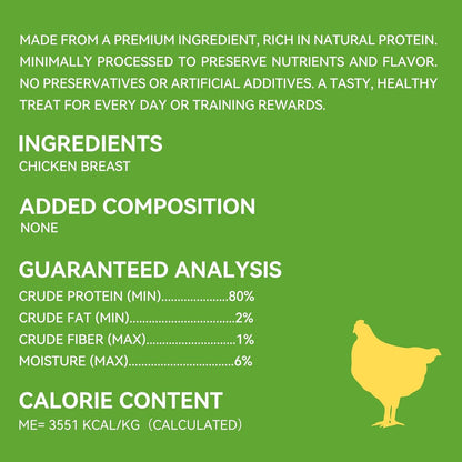 OPET Freeze Dried Cat Treats - Single Ingredient High Protein Pet Food, Healthy Training Snacks, Freeze Dried Chicken Food Toppers for Cats and Dogs, Grain Free (1.76oz)