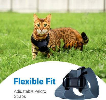 Tractive GPS Cat 4 Tracker Harness Attachment, for Cat Walks with Peace of Mind, Velcro Straps, Black (Pack of 2)