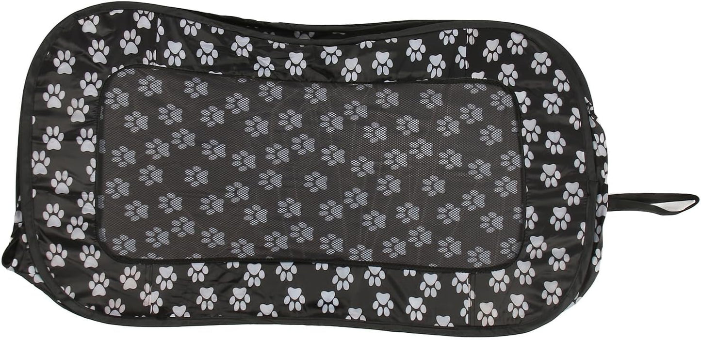 Foldable Dog Tent, Pop Up Rectangle Pet Playpen, Large Space Breathable Portable Car Seat Kennel for Dogs Cats, Durable Oxford Fabric with PVC Rubberized Mesh, Easy to Use Double Z