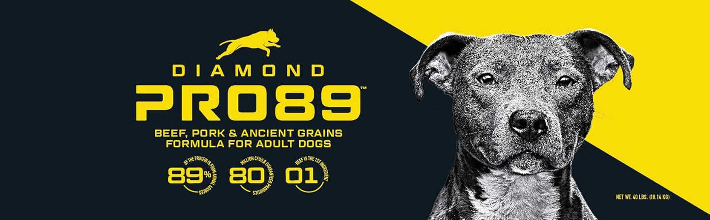 Beef, Pork and Ancient Grains Dry Dog Food Formula with High Protein, Probiotics, and Premium Ingredients