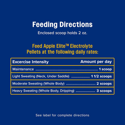 Farnam Apple Elite Electrolyte Supplement for Horses, Replaces Vital Minerals, Encourages Hydration, No Added Sugar, 7.5 lb, 40 Day Supply