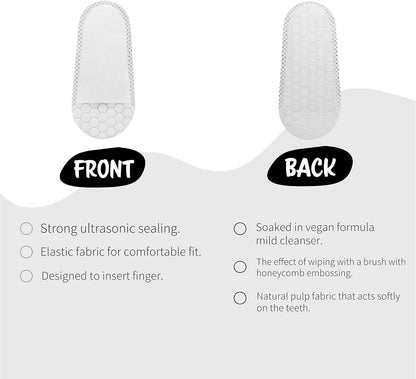 Pet Finger Tooth Paste BBQ (50 Wipes) Easy-to-use Disposable pet Finger Tooth Wipes