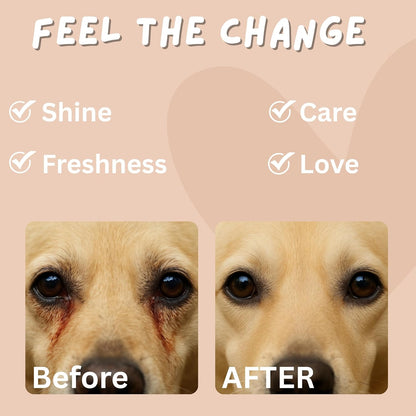 100 Wipes - Pet Eye Wipes - Tear Stain Remover for Dogs & Cats, Puppy Essentials for Pet Parents - Gently Cleans Eyes & Reduces Tear Stains for a Fresh Look, Empathetic Care