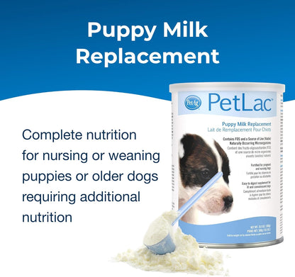 Pet-Ag PetLac Powder for Puppies - 10.5 oz - Puppy Milk Replacement Powder for Puppies Newborn to Six Weeks Old - Easy to Digest