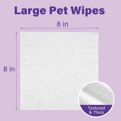 PrimePets Dog Wipes, 400 Count, Extra Thick Pet Wipes for Dogs Cats Cleaning Deodorizing, Lavender Scented Dog Wipes for Paws, Butt, Ears, Eyes, Butt, Face and Body